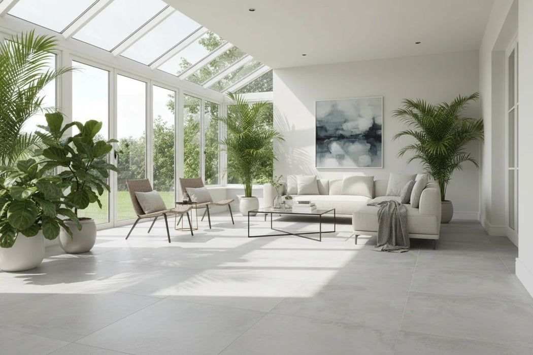 Forum White Matt Porcelain Tiles 100x100cm