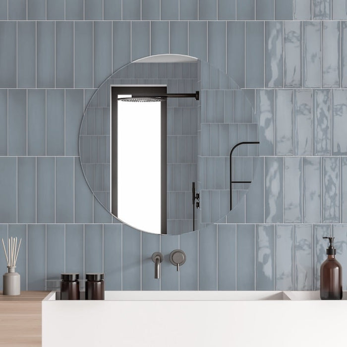 Vitrina Light Blue Gloss Wall Ceramic tiles 7.5x30cm
