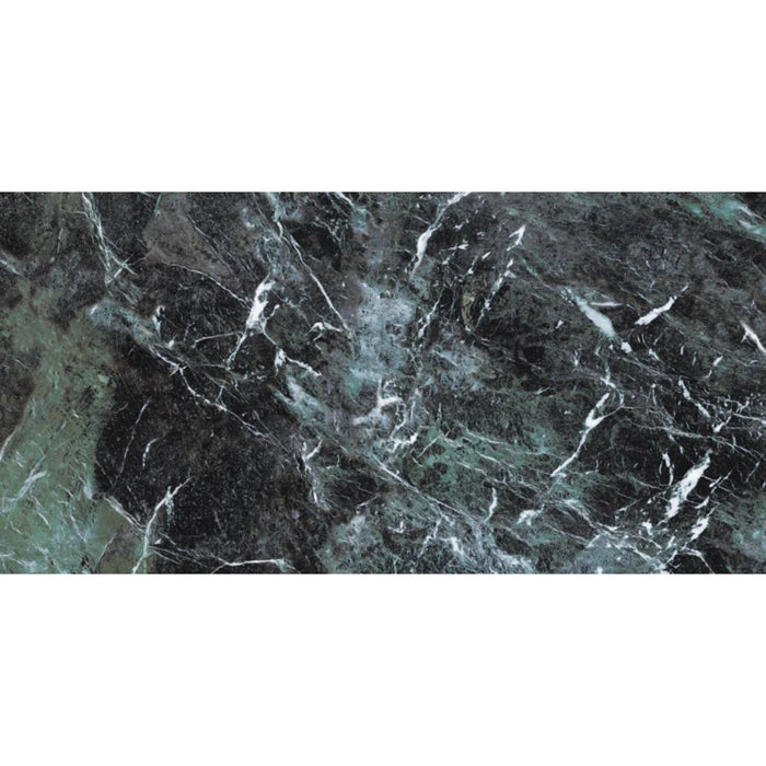 Green marble gloss porcelain tiles 60x120cm — TILEJOB.CO.UK