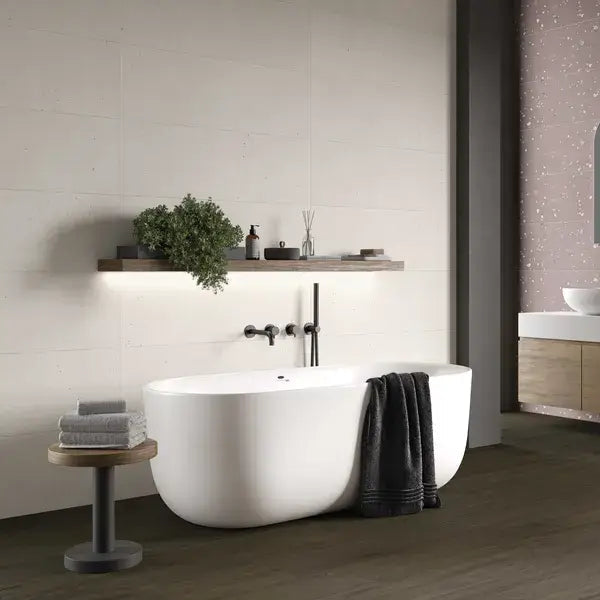 Happy White wall mat ceramic tiles 33x100cm All tiles TILEJOB