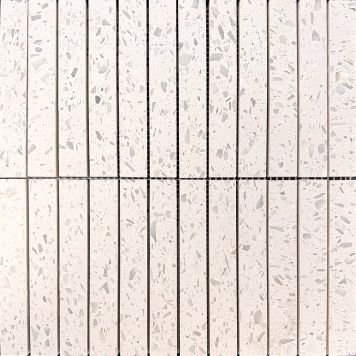 Lingot Terrazzo Kit-Kat White Mosaic Tiles 30x30cm