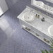 Alma Blue Porcelain tiles cut sample TILEJOB.CO.UK