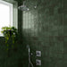 Bottle Green Zellige style tiles Wall Tiles cut sample TILEJOB.CO.UK
