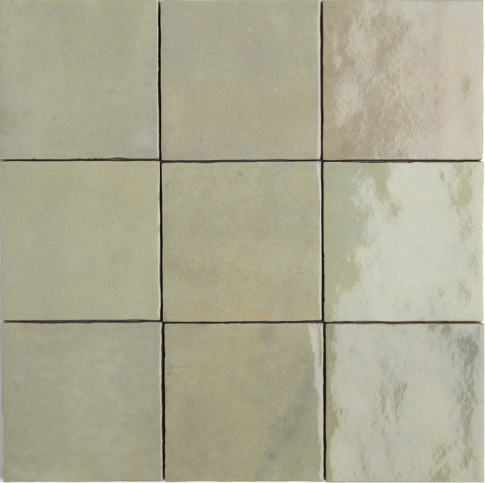 Zellige Morocco Sage Green Wall Tiles 10×10cm