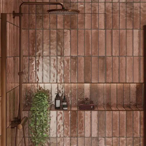 Cotto Umbria Clay Gloss Terracotta Effect Tiles 75x300mm