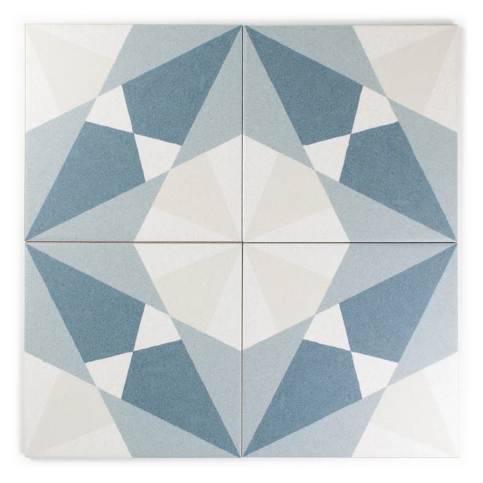 Altea Blue Taco Matt Tile 165x165mm