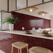 Burgundy Red Zellige style tiles Wall Tiles 32x62.5cm