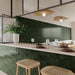 Bottle Green Zellige style tiles Wall Tiles cut sample TILEJOB.CO.UK