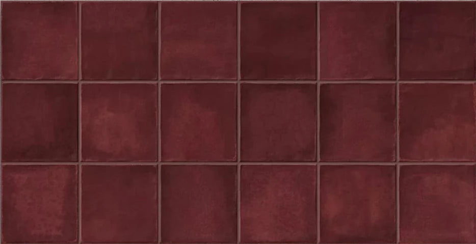 Burgundy Red Zellige style tiles Wall Tiles 32x62.5cm