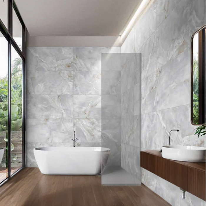 Aurelia Silver Marble Matt Tiles 