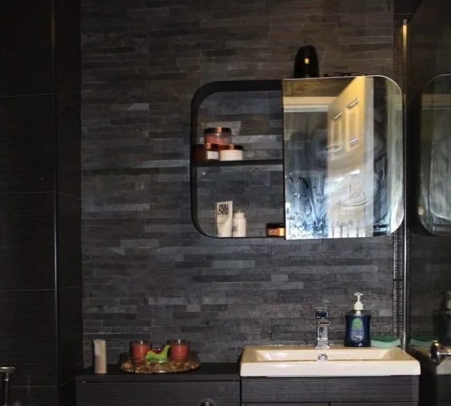 Wales Quarry Black Slate splitface 15x30cm