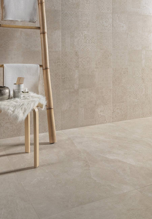 Eco slate beige porcelain tiles