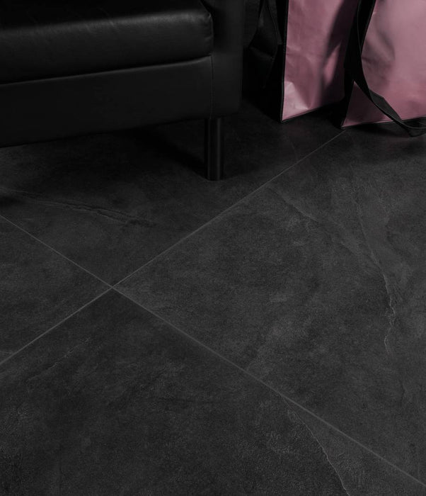 Lita Eco Large Format Black Stone Effect Wall and Floor Tiles