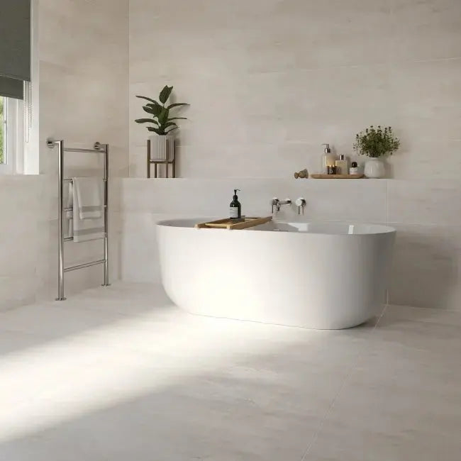 Kartena White Oxide Metal Effect Wall & Floor Tiles