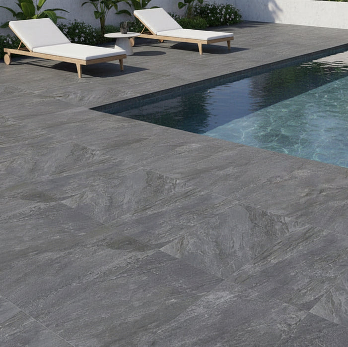 Francavilla Grey outdoor porcelain tile 60x90x2cm All tiles TILEJOB