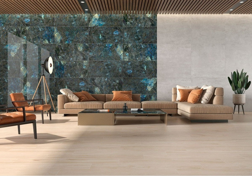 Labradorite Lemurian porcelain tiles cat sample