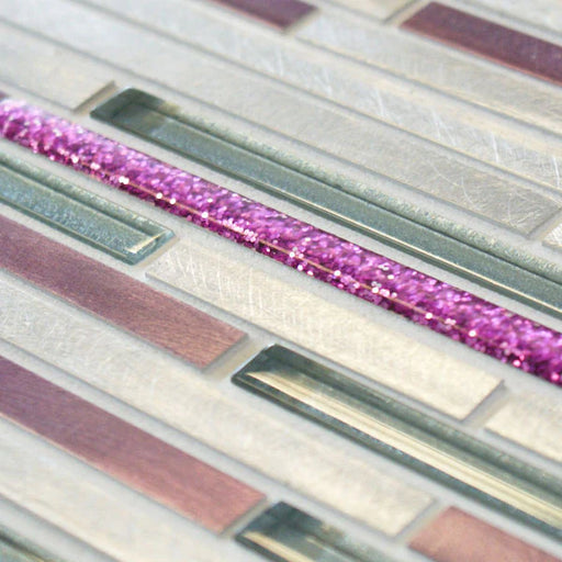 Metalworks Pink Sparkle Mosaic Wall 315x300mm