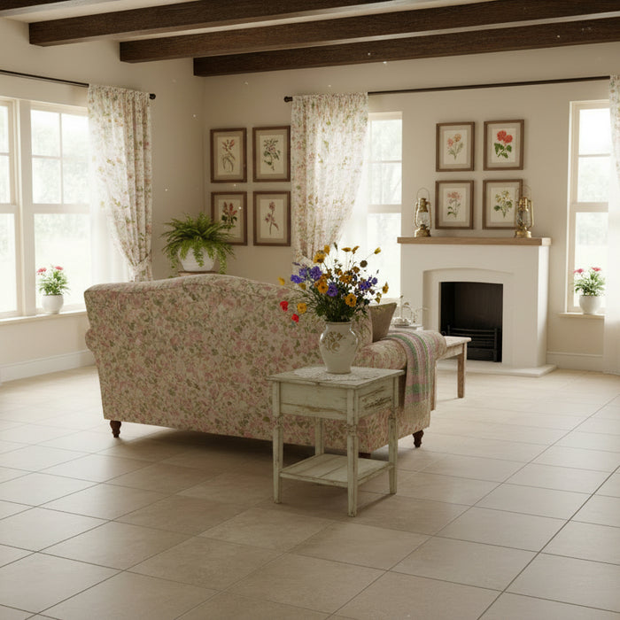 FIRMFIT Rigid Core Pre-Grouted Tiles Riven Beige Stone LT 4030 Luxury Vinyl Flooring 405 X 810 mm