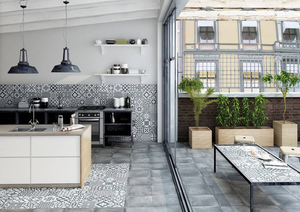 Rustic Gris Porcelain tiles 33.15x33.15cm