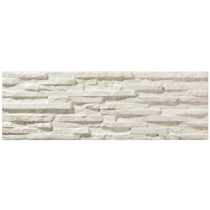 Natural Wall Decor White Porcelain 17x52cm