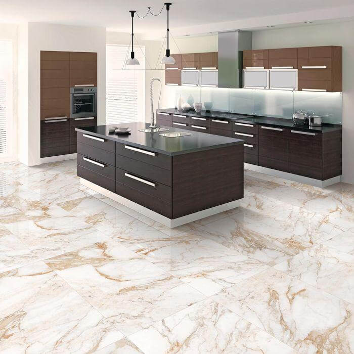Gold stone gloss porcelain tiles 60x120cm